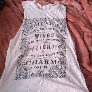 Black Matter White Graphic Muscle Tee